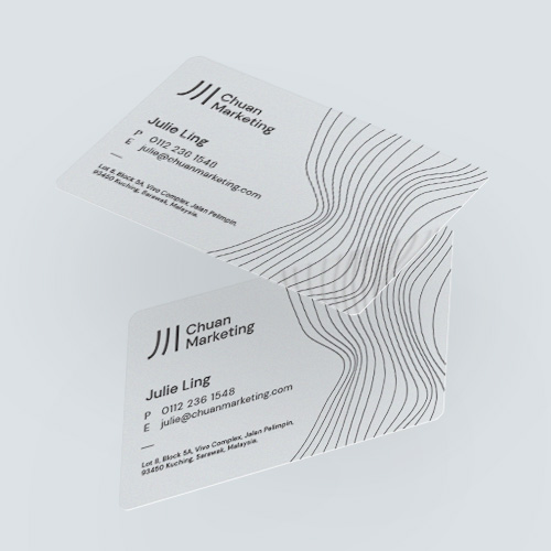 Frosted Business Card AsahiArts Printing Kuching Sarawak